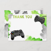 Video Game Level Omhoog Game op Gamer Bedankt Kaar Save The Date (Voorkant / Achterkant)