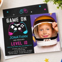 Video Game Level omhoog Gamer Verjaardag Foto