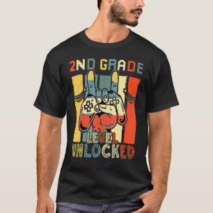 Video game Level Unlocked Game on 2e graad Back T T-shirt