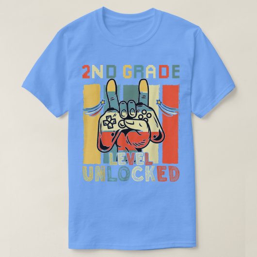 Video game Level Unlocked Game on 2e graad Terug t T-shirt (Design voorkant)