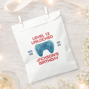 Video game Level Unlocked Teen Boy Birthday Party Bedankzakje