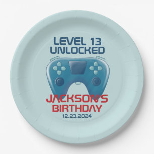 Video game Level Unlocked Teen Boy Birthday Party Papieren Bordje
