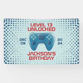 Video game Level Unlocked Teen Boy Birthday Party Spandoek