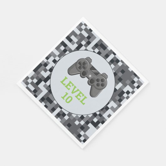 Video game Level Up Controller Birthday Party Servet (Hoek)