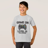 Video Game Level Up Controller Verjaardag Shirt (Voorkant volledig)