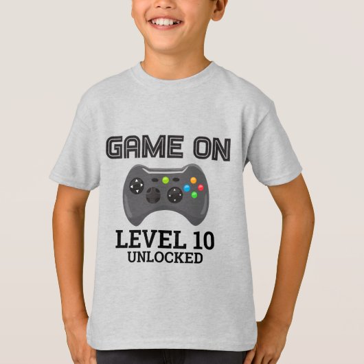 Video Game Level Up Controller Verjaardag Shirt (Voorkant)