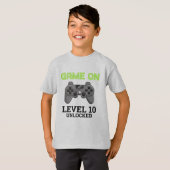 Video Game Level Up Controller Verjaardag Shirt (Voorkant volledig)