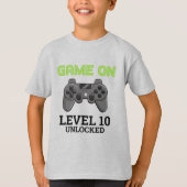 Video Game Level Up Controller Verjaardag Shirt (Voorkant)