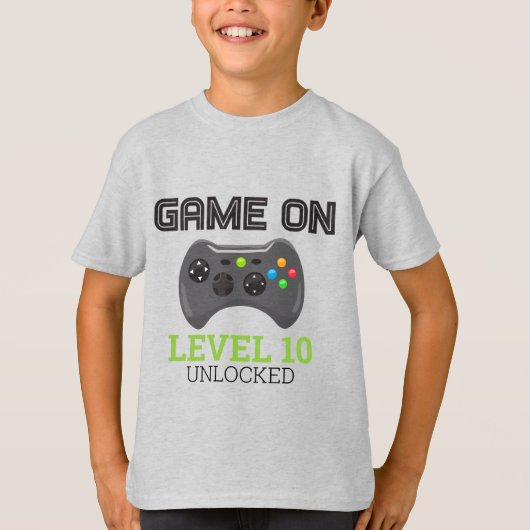 Video Game Level Up Controller Verjaardag Shirt (Voorkant)