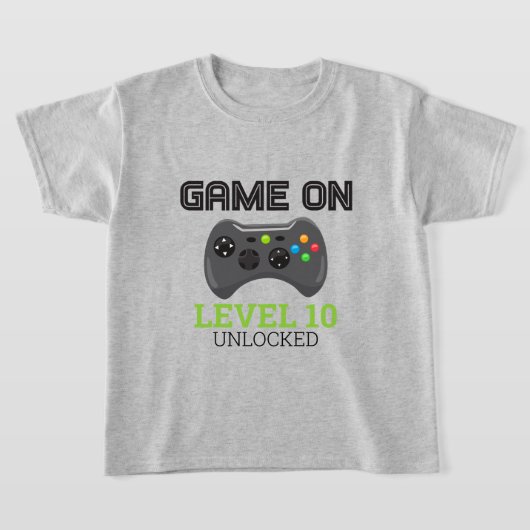 Video Game Level Up Controller Verjaardag Shirt (Laagn)