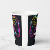 Video Game Level Up Gamer Neon Verjaardag Papieren Bekers (Links)