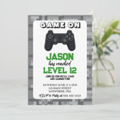 Video Game Level Up Gamer Verjaardag Kaart (Staand voorkant)