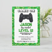 Video Game Level Up Gamer Verjaardag Kaart (Staand voorkant)