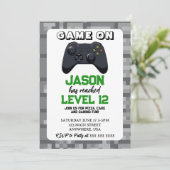 Video Game Level Up Gamer Verjaardag Kaart (Staand voorkant)