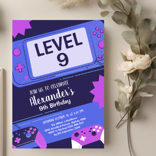 Video Game Level Up Gamer Verjaardag Kaart