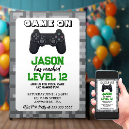 Video Game Level Up Gamer Verjaardag Kaart