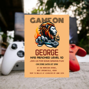 Video Game Level Up Gamer Verjaardag uitnodiging
