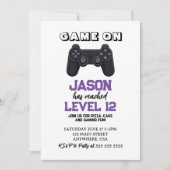 Video Game Level Up Minimalistische Verjaardag Kaart (Voorkant)