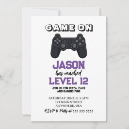 Video Game Level Up Minimalistische Verjaardag Kaart