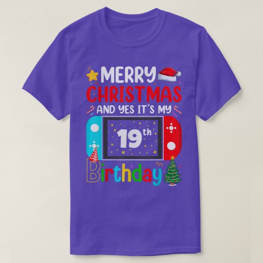 Video Game Lover Merry Kerstmis Ja Het is mijn 19d T-shirt (Design voorkant)
