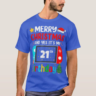 Video Game Lover Merry Kerstmis Ja Het is mijn 21e T-shirt