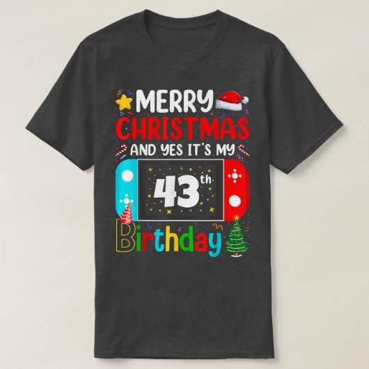 Video Game Lover Merry Kerstmis Ja Het is mijn 43e T-shirt (Design voorkant)