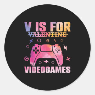 Video game Lover Quote Gamer Pun Grafische Text De Ronde Sticker
