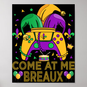 Video game Mardi Gras Carnival Costume Gaming Cont Poster