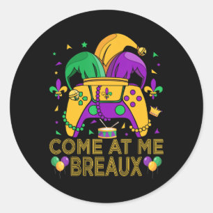 Video game Mardi Gras Carnival Costume Gaming Cont Ronde Sticker