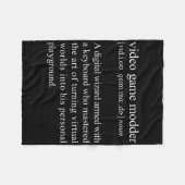 Video Game Modder Definition - Video Game Modding Fleece Deken (Voorkant (Horizontaal))