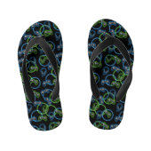 Video Game Neon Blauw & Groen Patroon  Kinder Teenslippers (Voetbed)