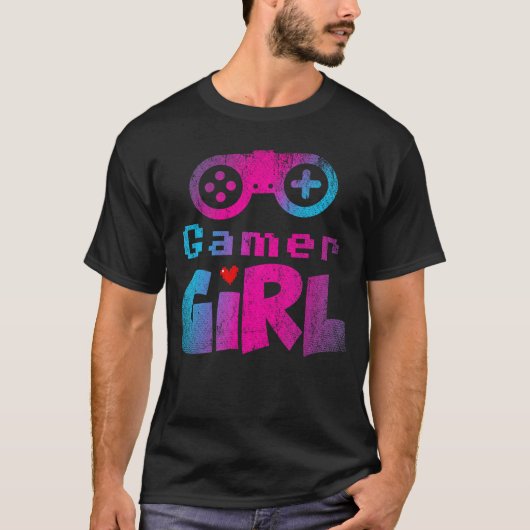 Video Game Nerd E Sport Gaming Girl Gamer Gift Gam T-shirt (Voorkant)