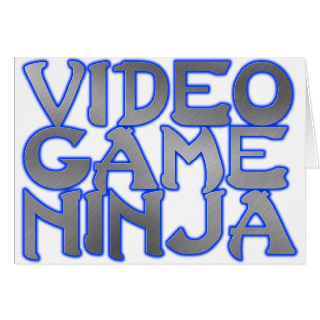 VIDEO GAME NINJA (blauw) (Voorkant Horizontaal)
