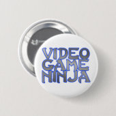 VIDEO GAME NINJA (blauw) Ronde Button 5,7 Cm (Voorkant /achterkant)