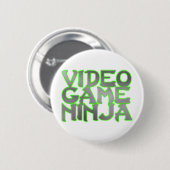 VIDEO GAME NINJA (groen) Ronde Button 5,7 Cm (Voorkant /achterkant)