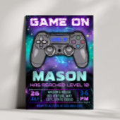 Video Game Niveau Omhoog Verjaardag Uitnodiging