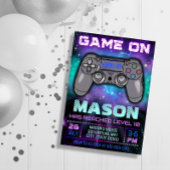 Video Game Niveau Omhoog Verjaardag Uitnodiging