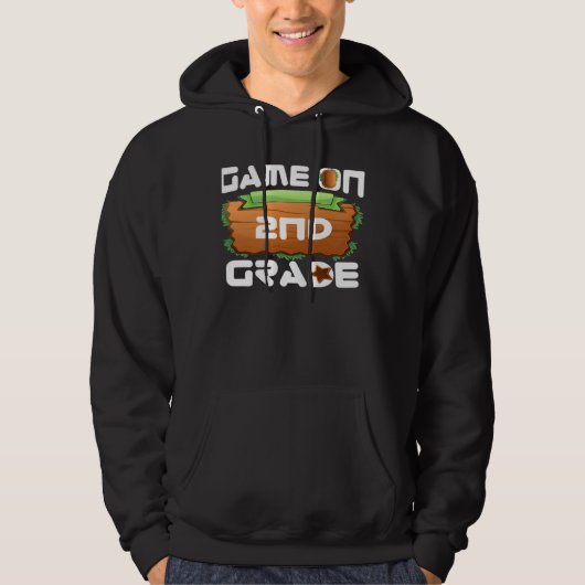video Game On 2nd Grade Kids Team Second Back To S Hoodie (Voorkant)