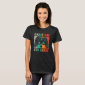 Video Game On 6th Grade Cool Kids Team Fourth Back T-shirt (Voorkant volledig)