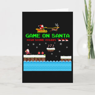 Video Game Op Kerstman Lelijke Kerstman Gamer Kers Kaart