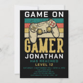 Video game op niveau op Birthday party Kaart (Voorkant)