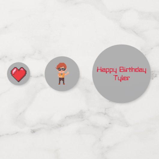 Video Game Party Confetti Tafel Decor (Voorkanten)