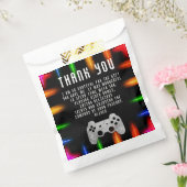 Video Game Party Controller Neon Gaming Birthday Bedankzakje (Gezegeld)