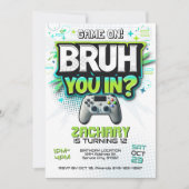 Video Game Party Gamer Uitnodigen Kaart (Voorkant)