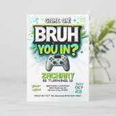 Video Game Party Gamer Uitnodigen Kaart (Staand voorkant)