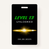 Video Game Party Green Controller Favor Badge (Achterkant)