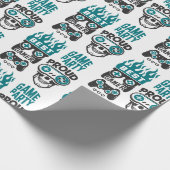 Video game party level up Gamer Wrapping Paper Cadeaupapier (Hoek)