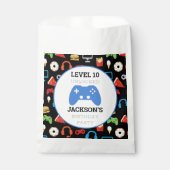 Video game party level Up Kids Birthday Gamer Bedankzakje (Voorkant)