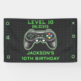 Video game party level Up Kids Birthday Gamer Spandoek