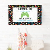 Video game party level Up Kids Birthday Gamer Spandoek (Insitu)